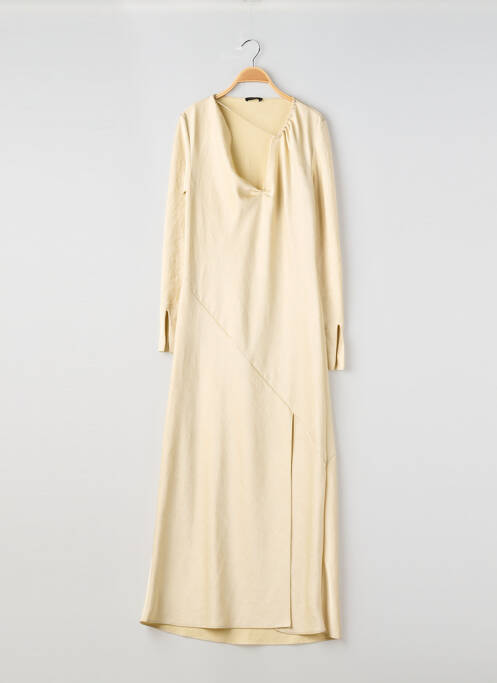 Rochie lungă bej MASSIMO DUTTI femeie