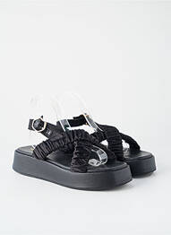 Sandale/pantofi decupați închidere cu buclă(e) toc de 4 la 6 cm negru BONS BAISERS femme