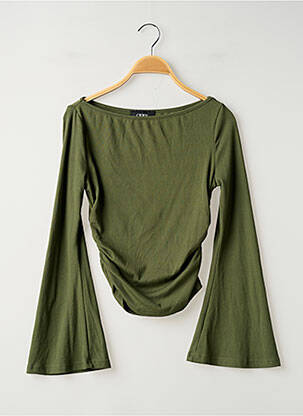 Top elasticitate mâneci lungi verde CIDER femeie