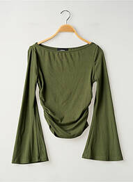 Top elasticitate mâneci lungi verde CIDER femme