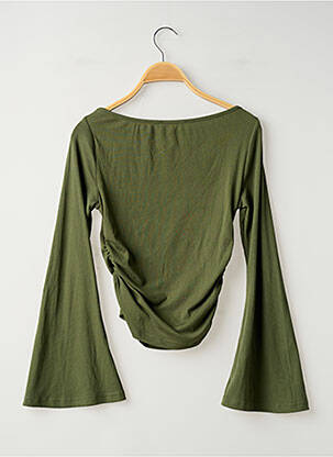 Top elasticitate mâneci lungi verde CIDER femeie