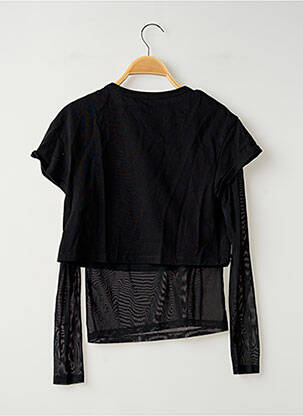 Top elasticitate mâneci lungi negru MANGO femeie