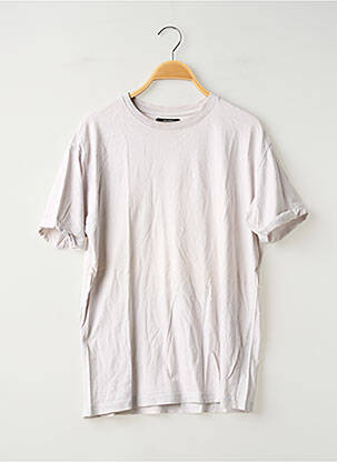 Tricou elasticitate mâneci scurte gri BERSHKA femeie