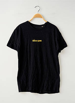 Tricou serigrafie mâneci scurte negru SANS MARQUE femeie