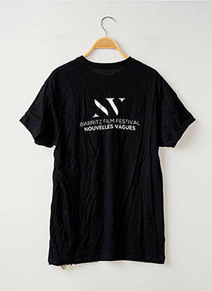 Tricou croială dreaptă mâneci scurte negru B&C femeie