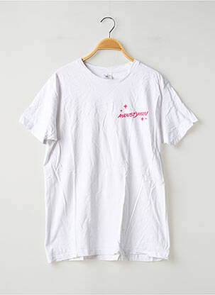 Tricou croială dreaptă mâneci scurte alb B&C femeie