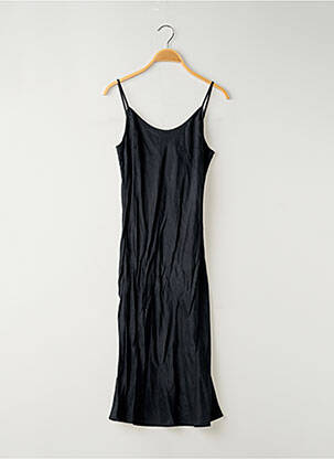 Rochie midi guler rotund bretele subțiri negru SANS MARQUE femeie