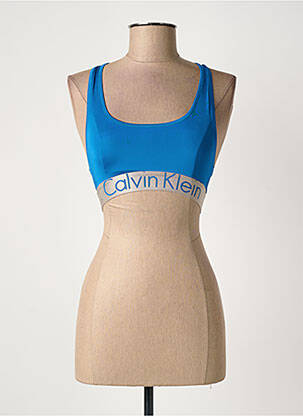 Sutien efect material satinat top sutien tip racerback albastru CALVIN KLEIN femeie