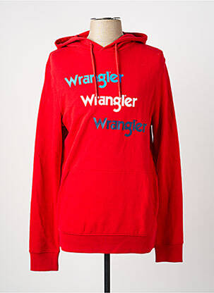Hanorac cu glugă țesătură jersey mâneci lungi roșu WRANGLER bărbat