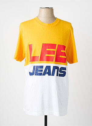 Tricou elasticitate mâneci scurte galben LEE bărbat