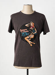 Tricou croială cambrată mâneci scurte gri FREEMAN T.PORTER bărbat