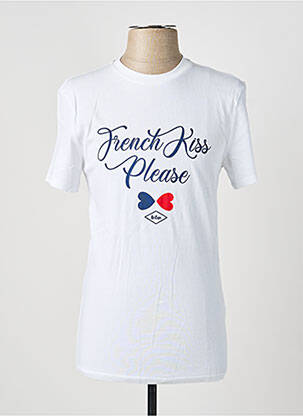 Tricou croială cambrată mâneci scurte alb LEE COOPER bărbat