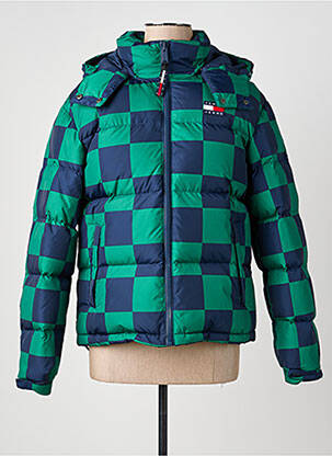 Geacă matlasată buzunare cu glugă verde TOMMY HILFIGER bărbat
