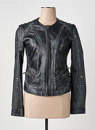 Geacă din piele buzunare negru OAKWOOD femeie