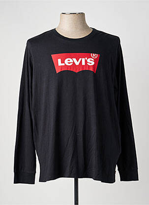 Tricou croială dreaptă mâneci lungi negru LEVI'S bărbat