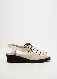 Sandale/pantofi decupați vârf deschis toc plat până la 3 cm bej LADY femme