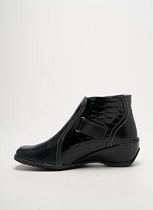 Botine/ghete țesătură satinată toc de 4 la 6 cm negru SUAVE femeie