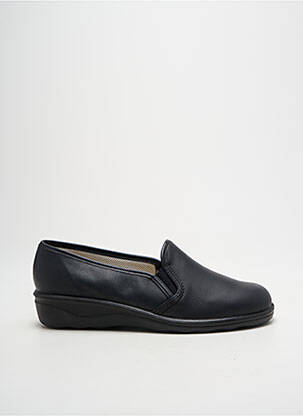 Papuci/pantofi de casă țesătură satinată toc plat până la 3 cm negru ROMIKA femeie