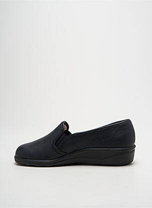 Papuci/pantofi de casă țesătură satinată toc plat până la 3 cm negru ROMIKA femeie