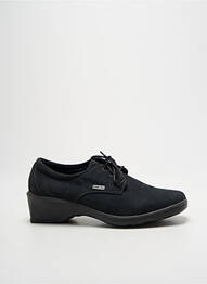 Papuci/pantofi de casă închidere cu șireturi toc plat până la 3 cm negru ROMIKA femme