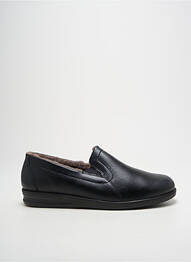 Papuci/pantofi de casă țesătură satinată vârf rotund negru ROMIKA homme
