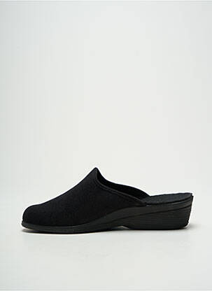 Papuci/pantofi de casă vârf rotund toc de 4 la 6 cm negru PORTANIA femeie