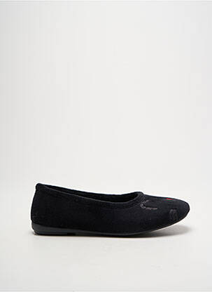Papuci/pantofi de casă vârf rotund toc plat până la 3 cm negru LA VAGUE femeie