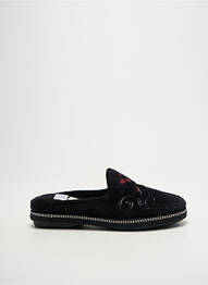 Papuci/pantofi de casă țesătură catifea toc plat până la 3 cm negru LA VAGUE femme
