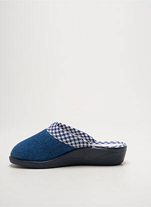 Papuci/pantofi de casă imprimare toc plat până la 3 cm albastru LA VAGUE femeie