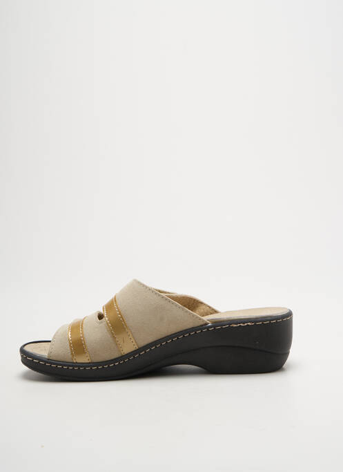 Mulete/Saboți bej LA VAGUE femeie