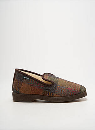Papuci/pantofi de casă vârf rotund vârf rotund maro LA VAGUE bărbat