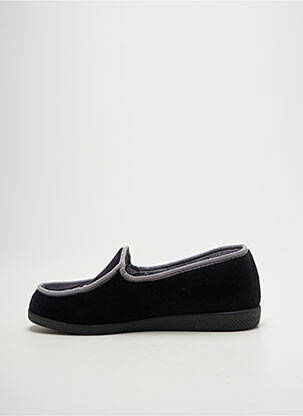 Papuci/pantofi de casă țesătură catifea toc plat până la 3 cm negru LA VAGUE femeie