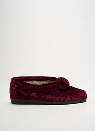 Papuci/pantofi de casă țesătură catifea toc plat până la 3 cm violet LA VAGUE femme