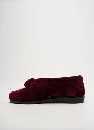 Papuci/pantofi de casă țesătură catifea toc plat până la 3 cm violet LA VAGUE femeie