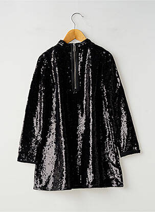 Rochie midi închidere cu fermoar la spate mâneci lungi negru ZADIG & VOLTAIRE fată
