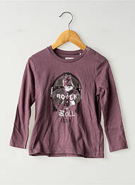 Tricou croială dreaptă mâneci lungi violet IKKS fille