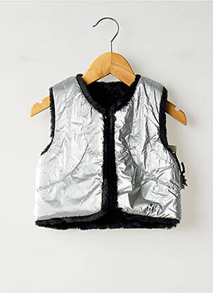 Geacă matlasată argintiu IKKS fată