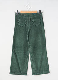 Pantalon drept buzunare verde EMILE ET IDA fată