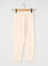 Pantalon drept strânsă pe partea de jos talie elastică bej LOUISE MISHA fille