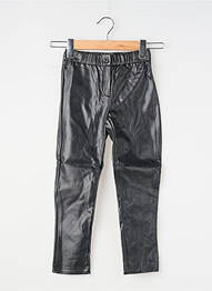 Pantalon drept închidere cu fermoar sub clapetă cu nasturi talie elastică negru ZADIG & VOLTAIRE fille