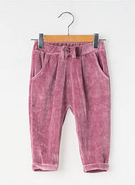 Pantalon slim talie elastică talie elastică violet EMILE ET IDA fată