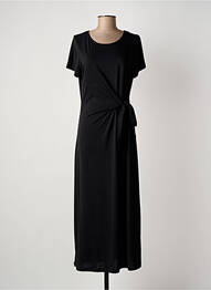Rochie lungă mâneci scurte mâneci scurte negru ÉTYMOLOGIE femme
