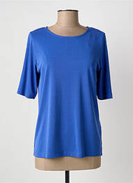 Top țesătură jersey mâneci scurte albastru ÉTYMOLOGIE femme