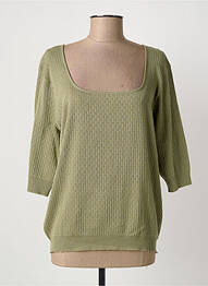 Top guler pătrat mâneci lungi verde MADIVA femme
