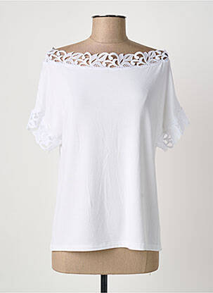 Top alb MADIVA femeie