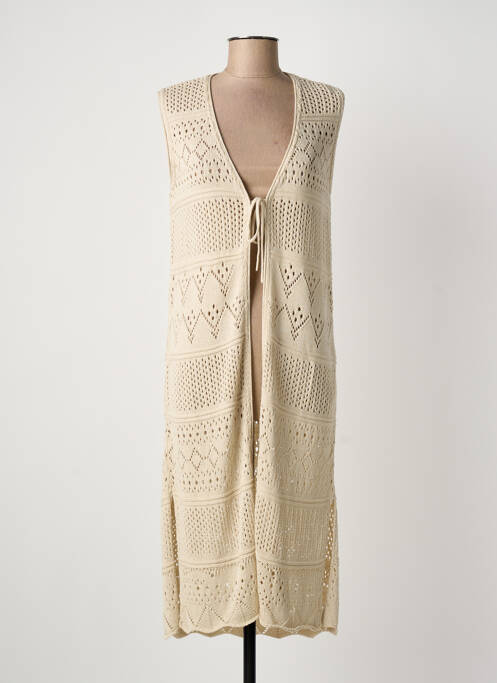 Vestă fără mâneci bej ÉTYMOLOGIE femeie