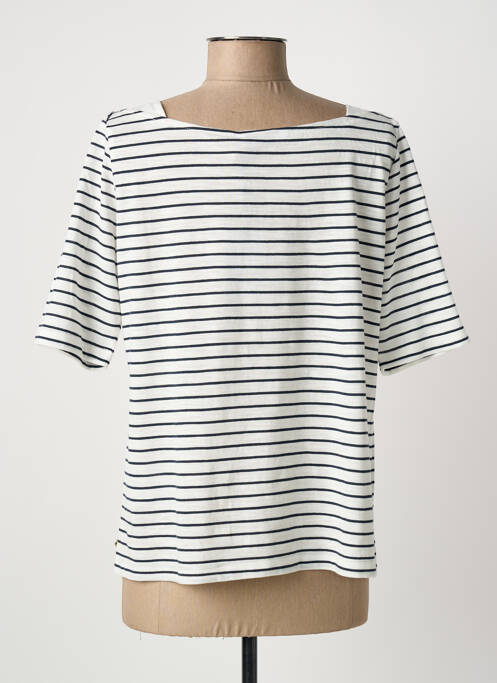 Top guler pătrat mâneci scurte alb ÉTYMOLOGIE femme