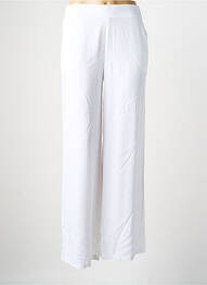 Pantalon drept țesătură poplin mărime normală alb ÉTYMOLOGIE femme