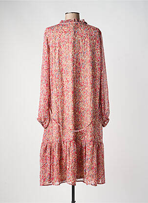 Rochie midi imprimeu floral mâneci lungi roz JDY femeie