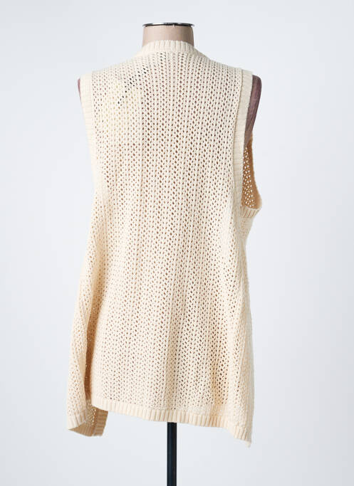 Vestă fără mâneci plasă decupată bej IVY BEAU femme